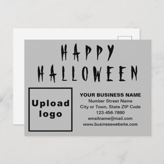 ビジネスハロウィーングレーホリデーポストカード シーズンポストカード (正面/裏面)