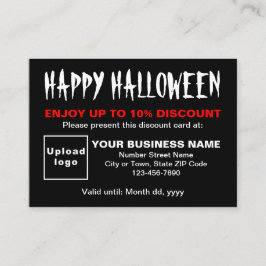 ビジネスハロウィーンブラックディスカウントカード 割引カード
