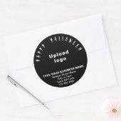 ビジネスハロウィーンブラックラウンドステッカー ラウンドシール (封筒)