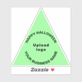 ビジネスハロウィーンライトグリーントライアングルビニール シール (シート)