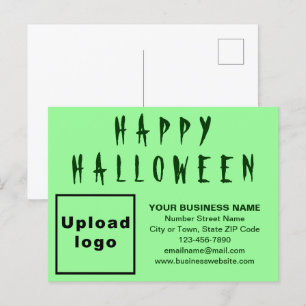 ビジネスハロウィーンライトグリーンホリデーポストカード シーズンポストカード