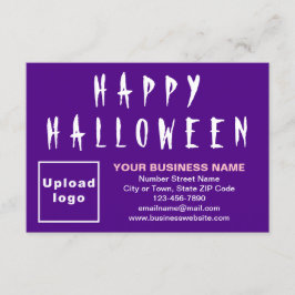 ビジネスハロウィーン小パープルフラットグリーティングカード カード
