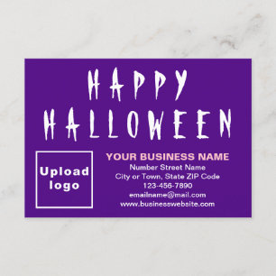 ビジネスハロウィーン小パープルフラットグリーティングカード カード