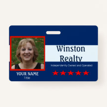 ビジネスバッジテンプレート（写真ID RWB）