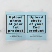 ビジネスバレンタインのライトブルー折り畳みグリーティングカード カード (内部)