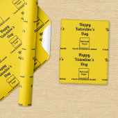 ビジネスバレンタインイエローラッピング紙 ラッピングペーパー