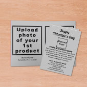 ビジネスバレンタイングレー折り畳みホリデーカード シーズンカード