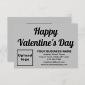 ビジネスバレンタインスモールグレーフラットカード (正面/裏面)