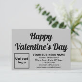 ビジネスバレンタインスモールグレーフラットカード (スタンド正面)