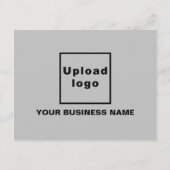 ビジネスバレンタインスモールグレーフラットホリデーカード シーズンカード (裏面)