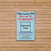 ビジネスバレンタインデーセール(ライトブルー) 横断幕