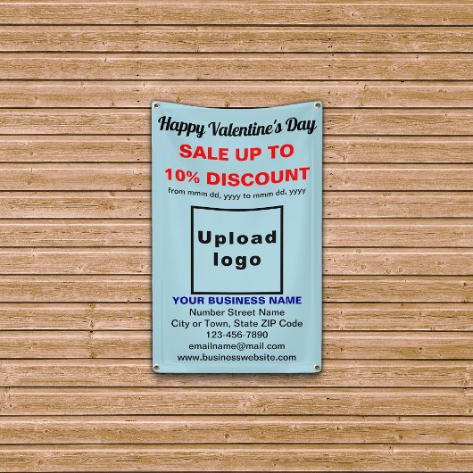 ビジネスバレンタインデーセール(ライトブルー) 横断幕