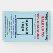 ビジネスバレンタインデーセール(ライトブルー) 横断幕 (横)