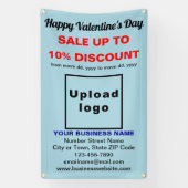 ビジネスバレンタインデーセール(ライトブルー) 横断幕 (縦)