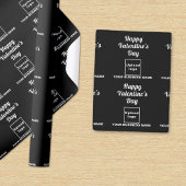 ビジネスバレンタインブラックラッピング紙 ラッピングペーパー