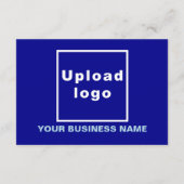 ビジネスバレンタイン小さな青フラットグリーティングカード カード (裏面)