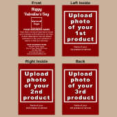 ビジネスバレンタイン折り畳みホリデーカード シーズンカード