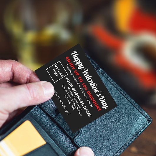 ビジネスバレンタイン黒割引カード 割引カード