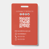 ビジネスバーガーQRコード写真テンプレート バッジ (裏面)