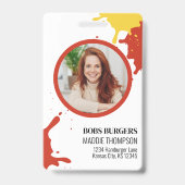 ビジネスバーガーQRコード写真テンプレート バッジ (正面)