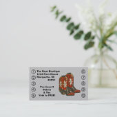 ビジネスパンチカードカウボーイホースウェスタンブーツ ロイヤリティカード (スタンド正面)