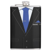 ビジネスパーソナライズされたおもしろいフラスコと名前をカスタムする フラスク (正面)