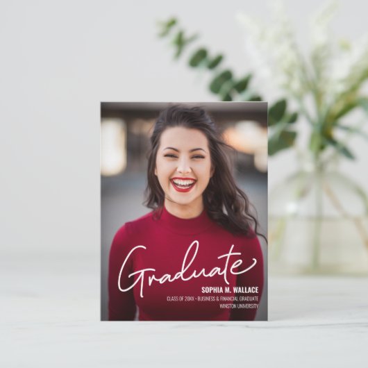 ビジネスパーソナライズされたおよび金融写真研究科 案内ポストカード (スタンド正面)