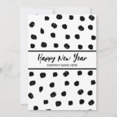 ビジネスパーソナライズされたの白黒新年 シーズンカード (正面)