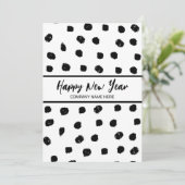 ビジネスパーソナライズされたの白黒新年 シーズンカード (スタンド正面)