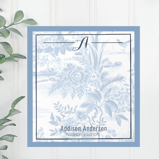 ビジネスパーソナライズされたイニシャルモノグラムトワール ノートパッド