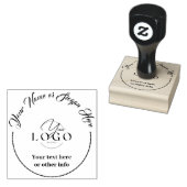 ビジネスパーソナライズされたエレガントロゴ |会社名 ラバースタンプ (押印)