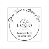 ビジネスパーソナライズされたエレガントロゴ |会社名 ラバースタンプ (インプリント)