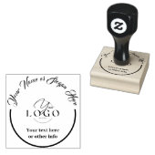ビジネスパーソナライズされたエレガントロゴ |会社名 ラバースタンプ (押印)
