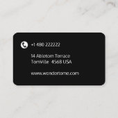 ビジネスパーソナライズされたカードテンプレート 名刺 (裏面)