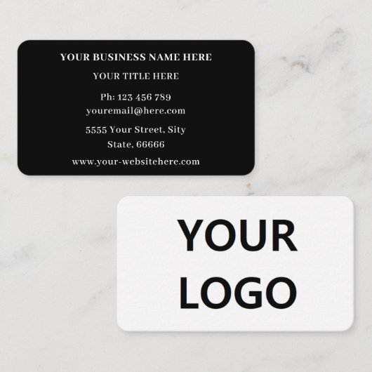 ビジネスパーソナライズされたカードロゴ自分のデザイン 名刺 (正面/裏面)