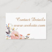 ビジネスパーソナライズされたカード – 冬バラデザイン2 名刺 (裏面)