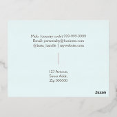 ビジネスパーソナライズされたカード |大きなはっきりしたイニシャル 箔シーズンポストカード (裏面)