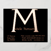 ビジネスパーソナライズされたカード |大はっきりした名 箔シーズンポストカード (正面)