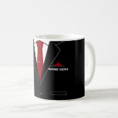 ビジネスパーソナライズされたコーヒーマグ(名前をカスタムする付) コーヒーマグカップ (正面右)
