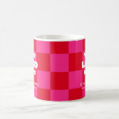 ビジネスパーソナライズされたプロモロ市松模様にゴ コーヒーマグカップ (中央)