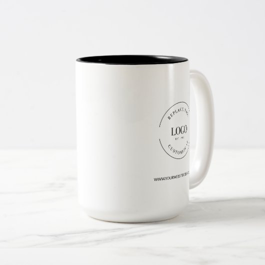 ビジネスパーソナライズされたプロモーションのロゴのWebサイト ツートーンマグカップ (正面右)