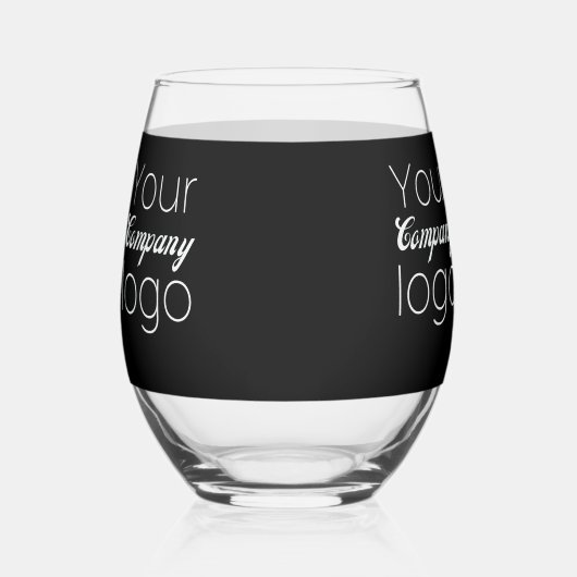ビジネスパーソナライズされたプロモーションのロゴをここに追加 ステムなしワイングラス (正面)