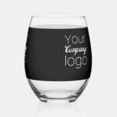 ビジネスパーソナライズされたプロモーションのロゴをここに追加 ステムなしワイングラス (右)