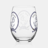 ビジネスパーソナライズされたプロモーションのロゴをここに追加 ステムなしワイングラス (正面)