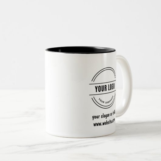 ビジネスパーソナライズされたプロモーションロゴ2トーンCo ツートーンマグカップ (正面右)
