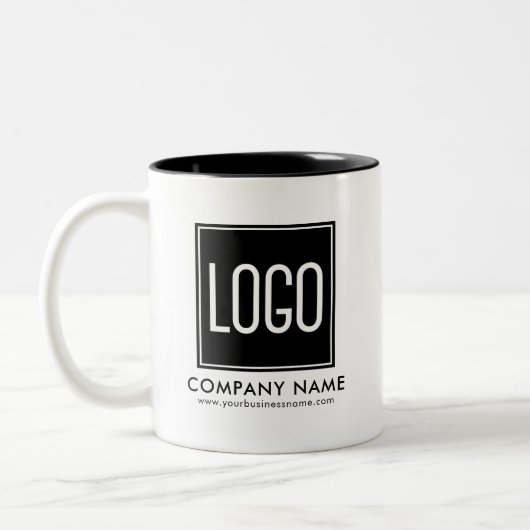 ビジネスパーソナライズされたプロモーションロゴ ツートーンマグカップ (左)