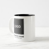 ビジネスパーソナライズされたプロモーションロゴ ツートーンマグカップ (正面左)