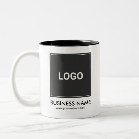 ビジネスパーソナライズされたプロモーションロゴ ツートーンマグカップ (左)