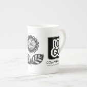 ビジネスパーソナライズされたプロモーションロゴ ボーンチャイナマグカップ (正面右)