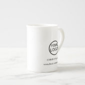 ビジネスパーソナライズされたプロモーションロゴ ボーンチャイナマグカップ (正面右)